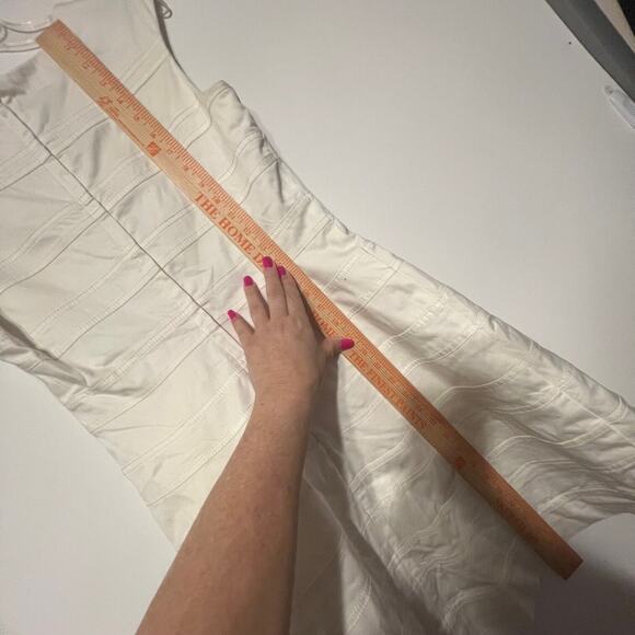 Calvin Klein A-Line Dress Womens 6 White Sleeveless Back Zip Fit & Flare Casual - Picture 6 of 6